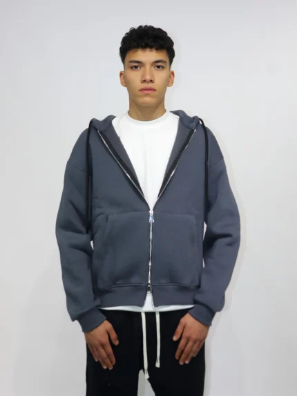 Double zipper Box-fit Jacket