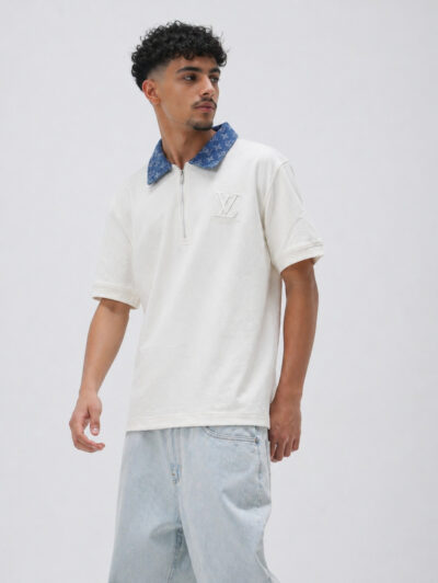 LV Half Zip Polo T.shirt