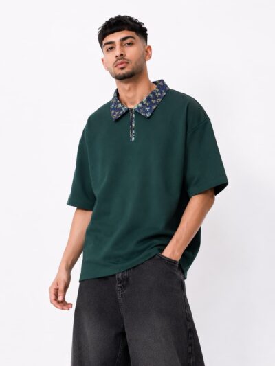 Oversized Quarter Zip T.shirt